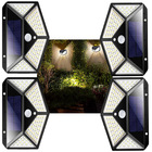 Luminaria Solar Andarela 100 Leds 4 Unid Iluminaçao