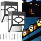 Luminaria Solar Arandela Parede Balizador Kit 2 Unid Spot Luz