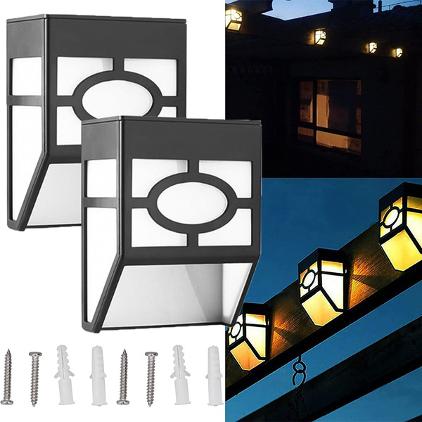 Luminaria Solar Arandela Parede Balizador Kit 2 Unid Spot Luz