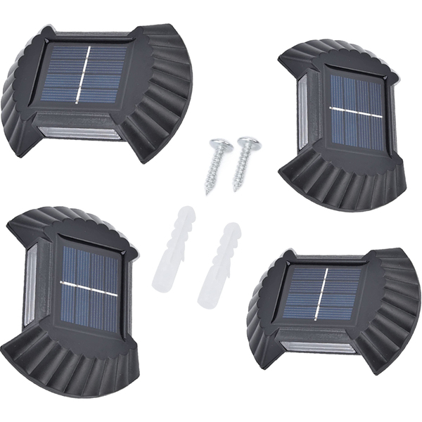 Luminaria Solar Arandela Parede Spot Balizador Kit 4 Und Resi