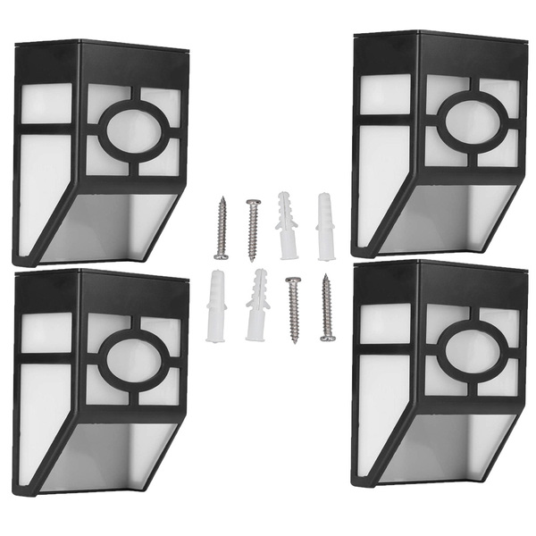 Luminaria Solar Arandela Spot Balizador Parede Kit 4 Uni Led