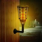 Luminaria Solar Arandela Tocha Fogo Jardim Espeto 3 Em 1 Luz