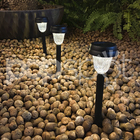 Luminária Solar Balizador Decoração Espeto De Jardim Led Bran