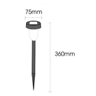 Luminária Solar Balizador Decoração Espeto De Jardim Led Bran