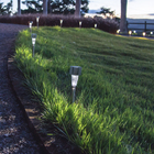 Luminária Solar Balizador Espeto Jardim Decoração Led Branco