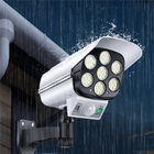 Luminaria Solar Camera Falsa Controle Sensor Kit 4 Und Led