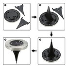 Luminaria Solar Espeto Kit 32 Unidades 8 Leds Jardim Lampada