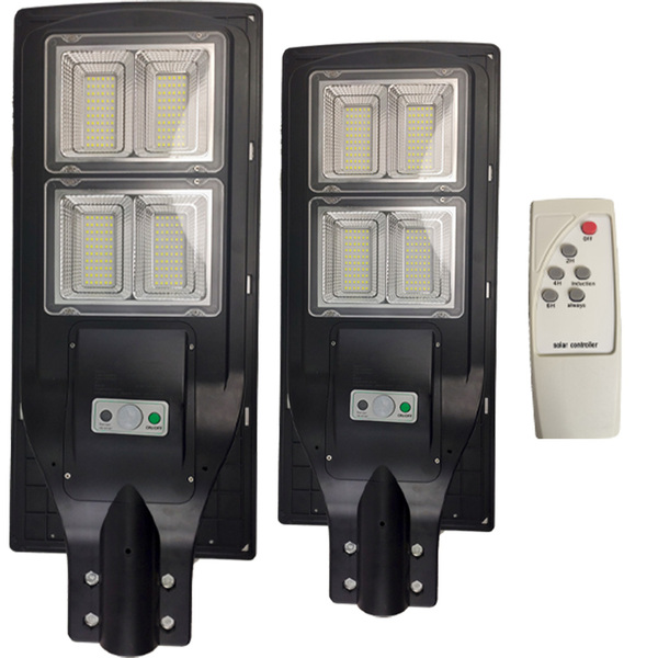 Luminaria Solar Led 240w Poste Kit 2 Und Controle E Sensor Pa