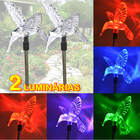 Luminária Solar Para Jardim Em Pvc Beija-flor 1380 2 Peças -
