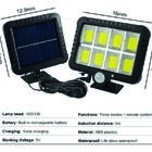 Luminária Solar Parede 120 Cob Sensor Presença 3 Funções 6 Tr