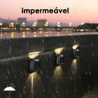 Luminaria Solar Parede Led Spot Arandela Resistente Balizador