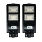 Luminaria Solar Poste Led 100w Sensor Controle Quintal Jardim