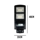 Luminaria Solar Poste Led 100w Sensor Controle Quintal Jardim