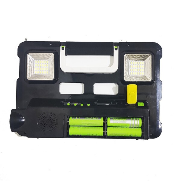 Luminaria Solar Radio Fm Lanterna Usb Luz De Emergencia Lampada Portatil Cartao De Memoria