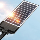 Luminaria Solar Refletor 360 Leds Luz Poste Parede Sensor Mov