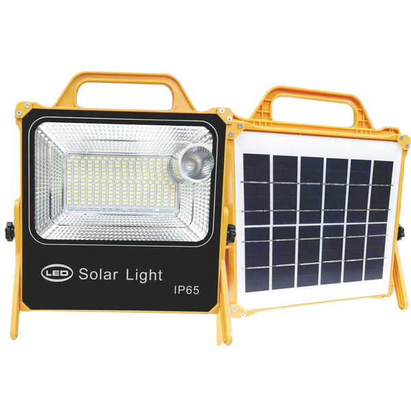 Luminaria Solar Refletor 50w Painel Placa Portatil Carrega Ce