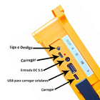 Luminaria Solar Refletor 50w Painel Placa Portatil Carrega Ce