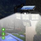 Luminaria Solar Refletor Led 4 Cabeças Sensor Presença Placa