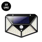 Luminaria Solar Sensor De Movimento Presença Kit 10 Uni Led 3