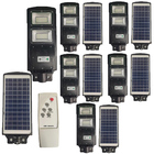 Luminaria Solar Sensor Movimento 120w Led Controle Kit 6 Und