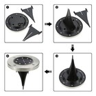 Luminaria Solar Spot 8 Led Enfeite Grama Kit 8 Und Jardim Qui