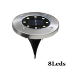 Luminaria Solar Spot  Kit 12 Uni Jardim 8 Leds Iluminaçao Cha