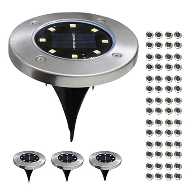 Luminaria Solar Spot Kit 60 Uni Jardim 8 Leds Espeto Grama Il