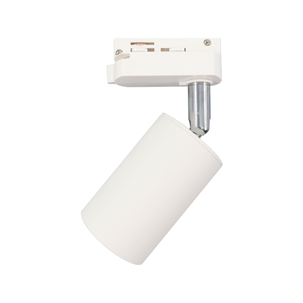 Luminaria Spot Dicroica Para Trilho Base Gu10 Corpo Aluminio Branco Luminatti