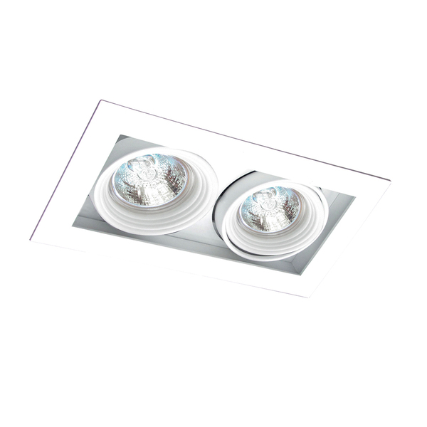 Luminária Spot Embutir Saturno 02 Gu10 Mr16 Dicr Branco - 504