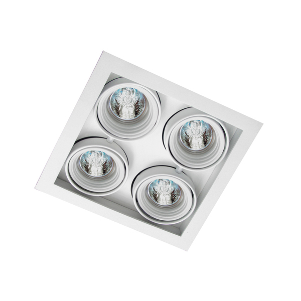 Luminária Spot Embutir Saturno 04 Gu10 Mr16 Dicr Branco - 504