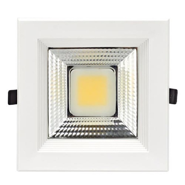 Luminária Spot Led Cob Quadrado 15w Luz-dia Amarelada Impac