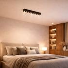 Luminaria Spot Led Sobrepor 20w 10 Focos Preto Luz Quente 300