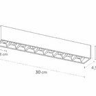 Luminaria Spot Led Sobrepor 20w 10 Focos Preto Luz Quente 300