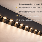 Luminaria Spot Led Sobrepor 20w 10 Focos Preto Luz Quente 300