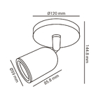 Luminária Spot Led Sobrepor 7w Preto Base Direcionável Bivolt