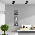 Luminária Spot Led Sobrepor 7w Preto Base Direcionável Bivolt