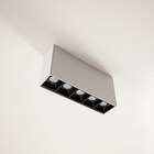 Luminária Spot Led Sobrepor Soul 5 Focos 10w Luz Amarela Opus