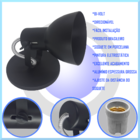 Luminaria Spot P/ Led Direcionavel Articulado Em Aluminio