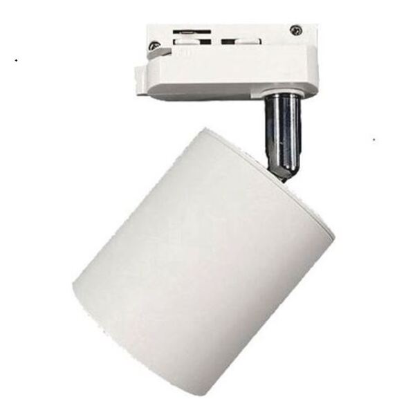 Luminaria Spot Par20 Para Trilho Base E27 Corpo Aluminio Branco Luminatti