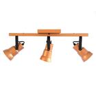 Luminaria Spot Trilho 3 Lâmpadas Direcionáveis Cobre Com Preto