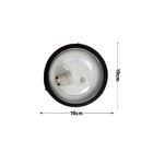 Luminária Tartaruga 1 Lâmpada Preta Metal IP20 Coquinho Franzmar