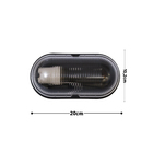 Luminária Tartaruga 1 Lâmpada Preta Plástico Mini Dital