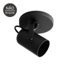Luminária Teto 1 Spot Direcionável Focus Fit Preto 1281