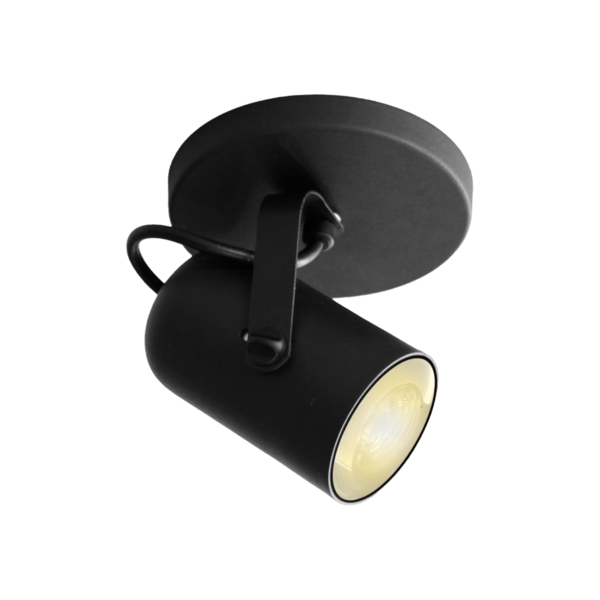 Luminária Teto 1 Spot Direcionável Focus Fit Preto 1281