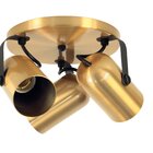 Luminária Teto 3 Spots Direcionáveis Focus Fit Dourado 1283