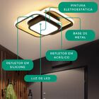 Luminária Teto Bivolt 110/220V 26W Moderna Plafon Led Quadrad