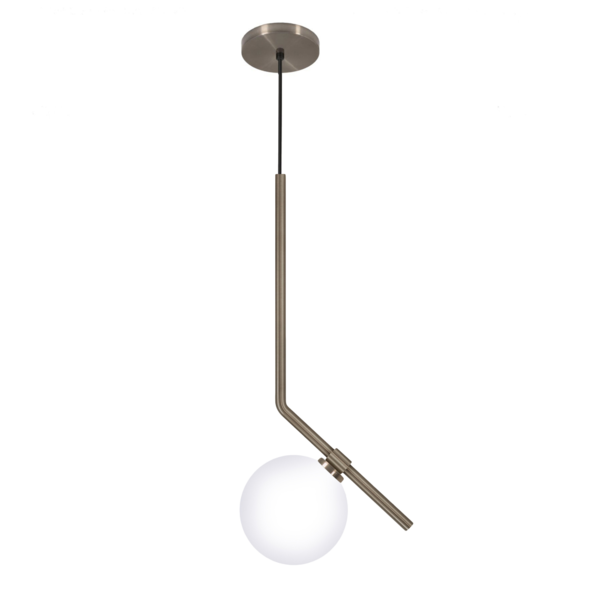 Luminária Teto Jabuticaba Inclinado Globo Vidro Hall Bronze Leroy Merlin