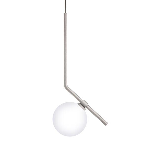 Luminária Teto Jabuticaba Inclinado Globo Vidro Quarto Prata Leroy Merlin