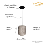 Luminária Teto Moderno Bivolt E27 Sala Mesa Ilha Bancada Esme