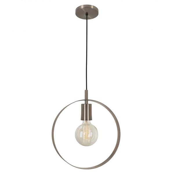 Luminária Teto Pendente Círculo Anel Cama Cabeceira Bronze